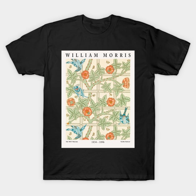 William Morris Trellis Textile Pattern T-Shirt by VanillaArt